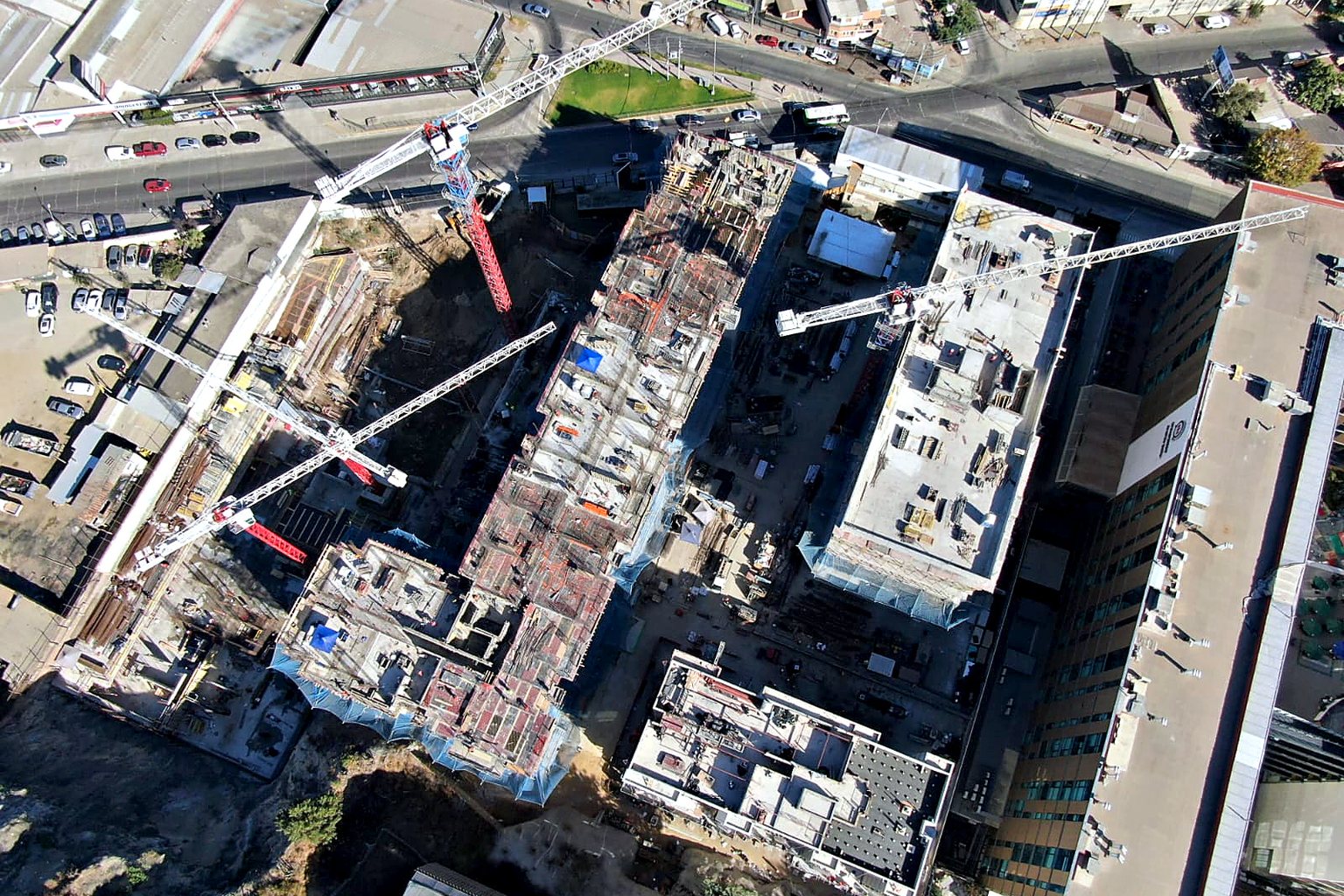 Vista aérea de una obra del portafolio PROTEQ